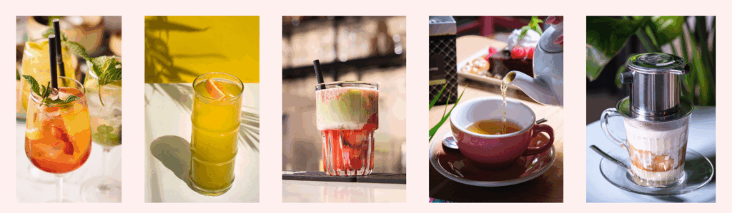 napoje bezalkoholowe, kawa, herbata, matcha, lemoniada - restauracja tajska Bankcook Poznań